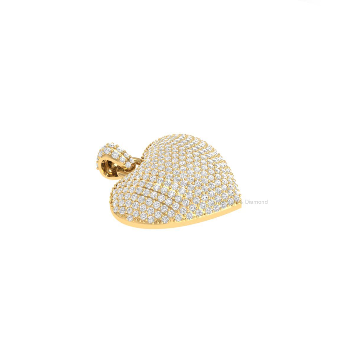 Moissanite Pave Heart ...