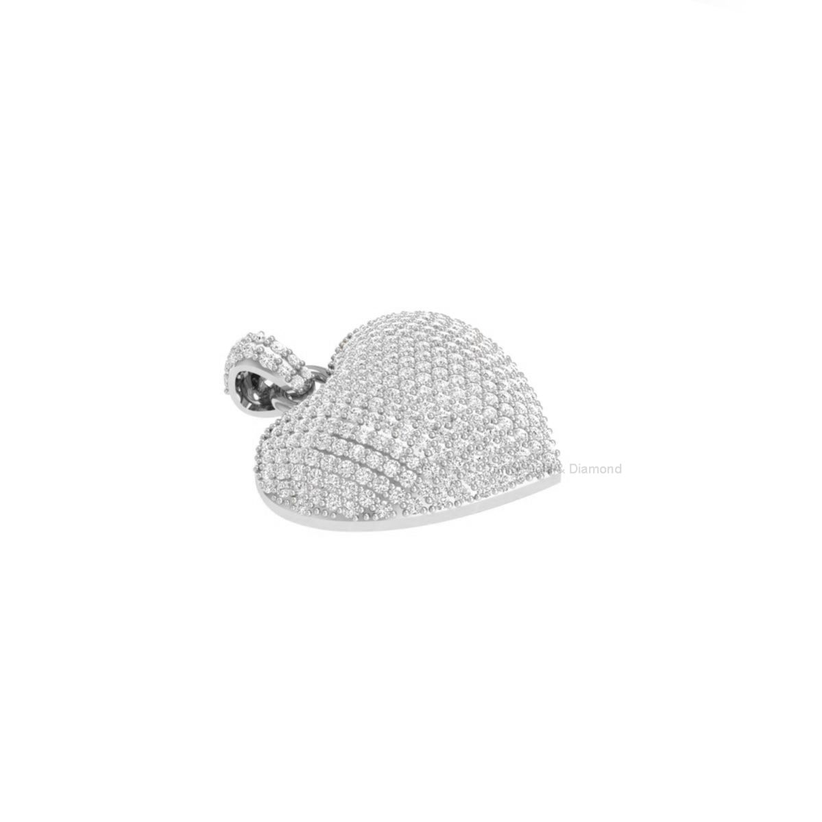 Moissanite Pave Heart ...