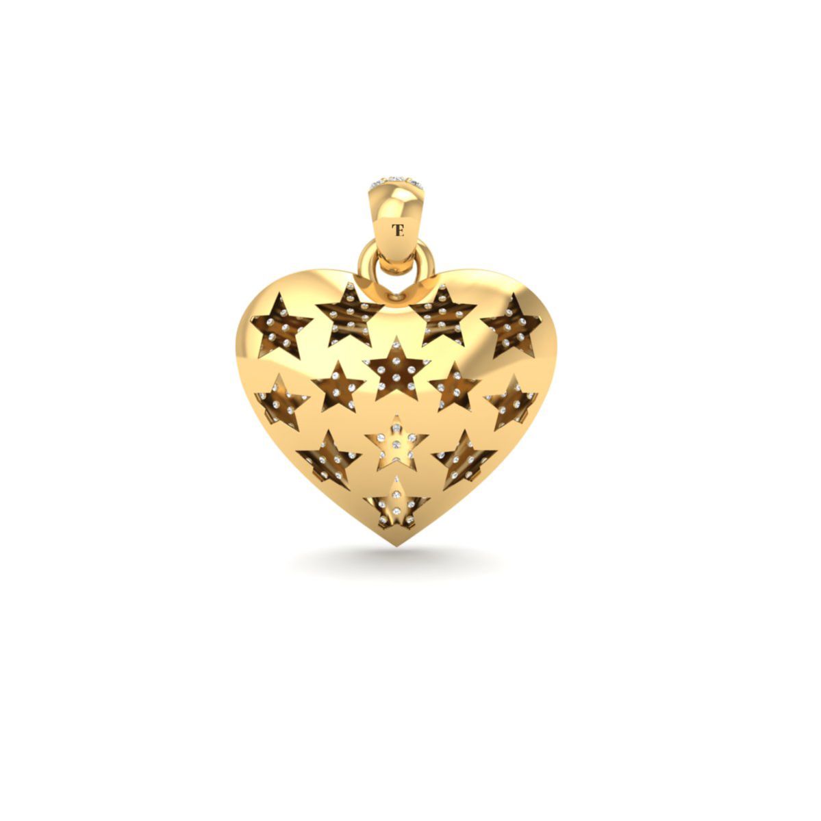 Moissanite Pave Heart ...