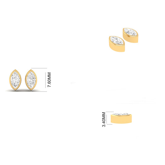 True Elegant Moissanite Tiny Stud Earrings In Sterling Silver