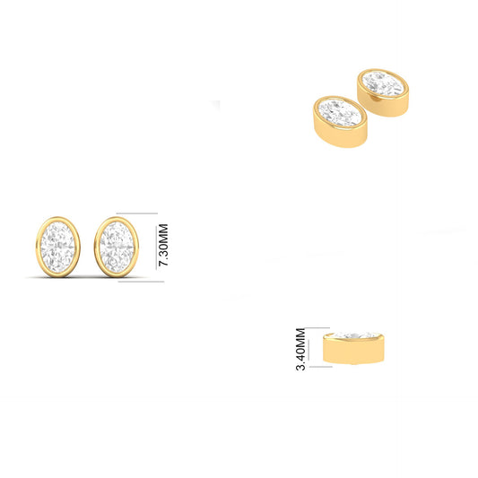 Moissanite Diamond Studs: 18kt Gold Over Sterling Silver Highlight