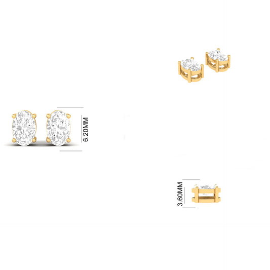 True Elegant Moissanite Tiny Stud Earrings In Sterling Silver