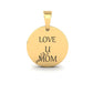 True Elegant Personalized Engraved Love You MOM Name Pendant Necklace