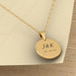 True Elegant Custom Letter Date Number Necklace For Men Women 18K Gold Plated Personalized Pendant