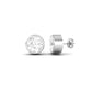 True Elegant Moissanite Diamond Bezel Set Stud Earrings In 18kt Gold Over Sterling Silver 925