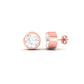 1.0CT Moissanite Bezel Set Stud Earrings For Her