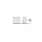 2.0Ct Moissanite Diamond Princess Cut Bezel Stud Earrings