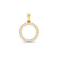 0.31CT Moissanite Dainty Karma Circle Pendant In 18kt Gold Ovar Sterling