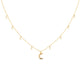 Dainty Crescent Moon Necklace, 14K Yellow Gold Plated, Moon Charm Necklace