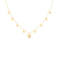 "Diamond Necklace – Layering Flower Necklace in 14k Yellow Gold Plated Sterling Silver"