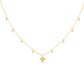 Diamond Necklace for Her, Dainty Tiny Diamond Necklace in 14k Yellow Gold Over Sterling Silver