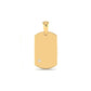 True Elegant Tog Tag Pendant In 18kt Gold Over Sterling Silver