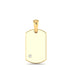 True Elegant Tog Tag Pendant In 18kt Gold Over Sterling Silver