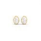 True Elegant Brilliant Moissanite Stud Earrings with 18kt Gold Overlay