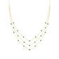 1.35CT Marquise Cut Emerald Multi-Layer Station Necklace, Layered Women's Necklace, 14K Yellow Gold over Sterling Silver