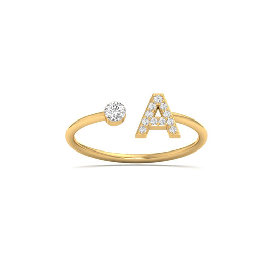 Personalized Initial Ring for Women Jewelry Gifts for Engagement Bridal Anniversary Birthday