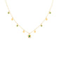 Emerald Necklace, Flower Layering Necklace in 14k Gold Over Sterling Silver