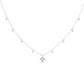 Diamond Necklace for Her, Dainty Tiny Diamond Necklace in 14k Yellow Gold Over Sterling Silver