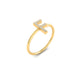 1.0CT Moissanite Diamond 18K Gold Plated Initial Ring Stackable Rings for Women | Fashion Rings