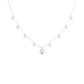 "Diamond Necklace – Layering Flower Necklace in 14k Yellow Gold Plated Sterling Silver"