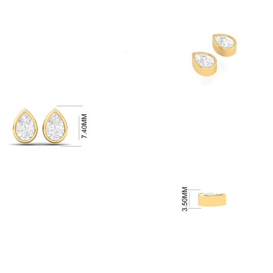 Dazzling 1.0CT Moissanite Diamond Stud Earrings in Gold-Over-Silver