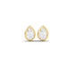 Dazzling 1.0CT Moissanite Diamond Stud Earrings in Gold-Over-Silver