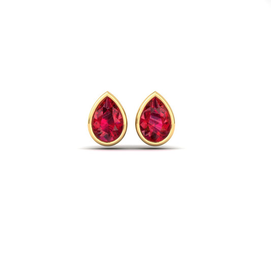 True Elegants Vibrant Garnet Stud Earrings In 18kt Gold Over Sterling Silver (Copy)