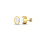 True Elegant Brilliant Moissanite Stud Earrings with 18kt Gold Overlay