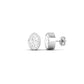 Moissanite Diamond Studs: 18kt Gold Over Sterling Silver Highlight