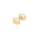 True Elegant Brilliant Moissanite Stud Earrings with 18kt Gold Overlay