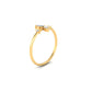 True Elegant Dainty Emerald Gemstone Minimalist Ring In 18kt Gold Over Sterling Silver