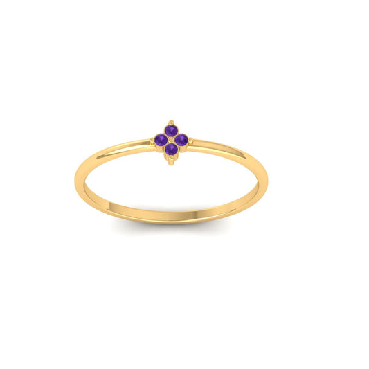 0.50CT imeless Amethyst Dainty Ring - Ideal for Everyday Elegance