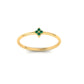 True Elegant Emerald Dainty Ring for Her - Minimalist Jewelry