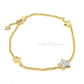 True Elegant Star Moissanite Adjustable Bracelet In Sterling Silver