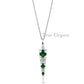 True Elegant Emerald Moissanite Everyday Pendant In Sterling Silver