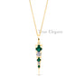 True Elegant Emerald Moissanite Everyday Pendant In Sterling Silver