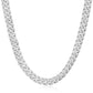 True Elegant Men's Sterling Silver Cuban Chain with Moissanite Diamonds - Unmatched Elegance