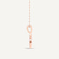 1.0Ct Moissanite Diamond Dainty Star Pendant Necklace With Cable  In 14kt Rose Gold Over Sterling Silver