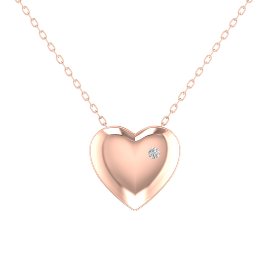 True Elegant Moissanite Heart Pendant 18kt Gold Over Sterling Silver