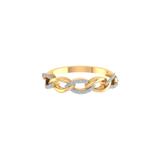 True Elegant Bold Cuban Links Ring Men And Women In 18kt Gold Over Sterling Silver