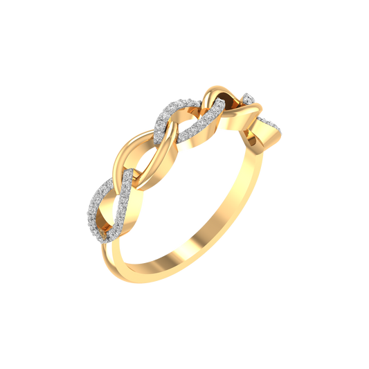 True Elegant Bold Cuban Links Ring Men And Women In 18kt Gold Over Sterling Silver