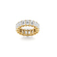 12.0CT Moissanite Diamond Emerald Cut Eternity Band Ring 18kt Gold Over Sterling Silver