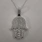 4.0CT Pave Set Moissanite Diamond HAMSA HAND Pendant , HIP HOP Pendant