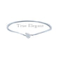 0.30CT Dainty Diamond Bangle Bracelet For Her In Sterling Silver