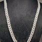 True Elegant Men's Sterling Silver Cuban Chain with Moissanite Diamonds - Ultimate Luxury HIP HOP Chain