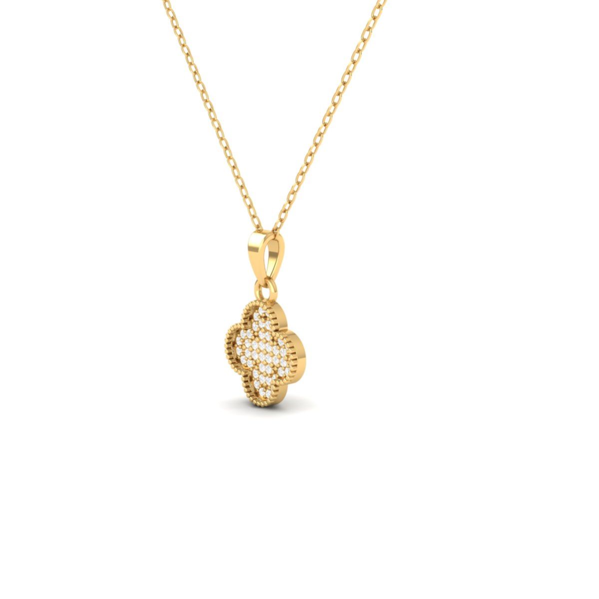 Moissanite Clover Pend...