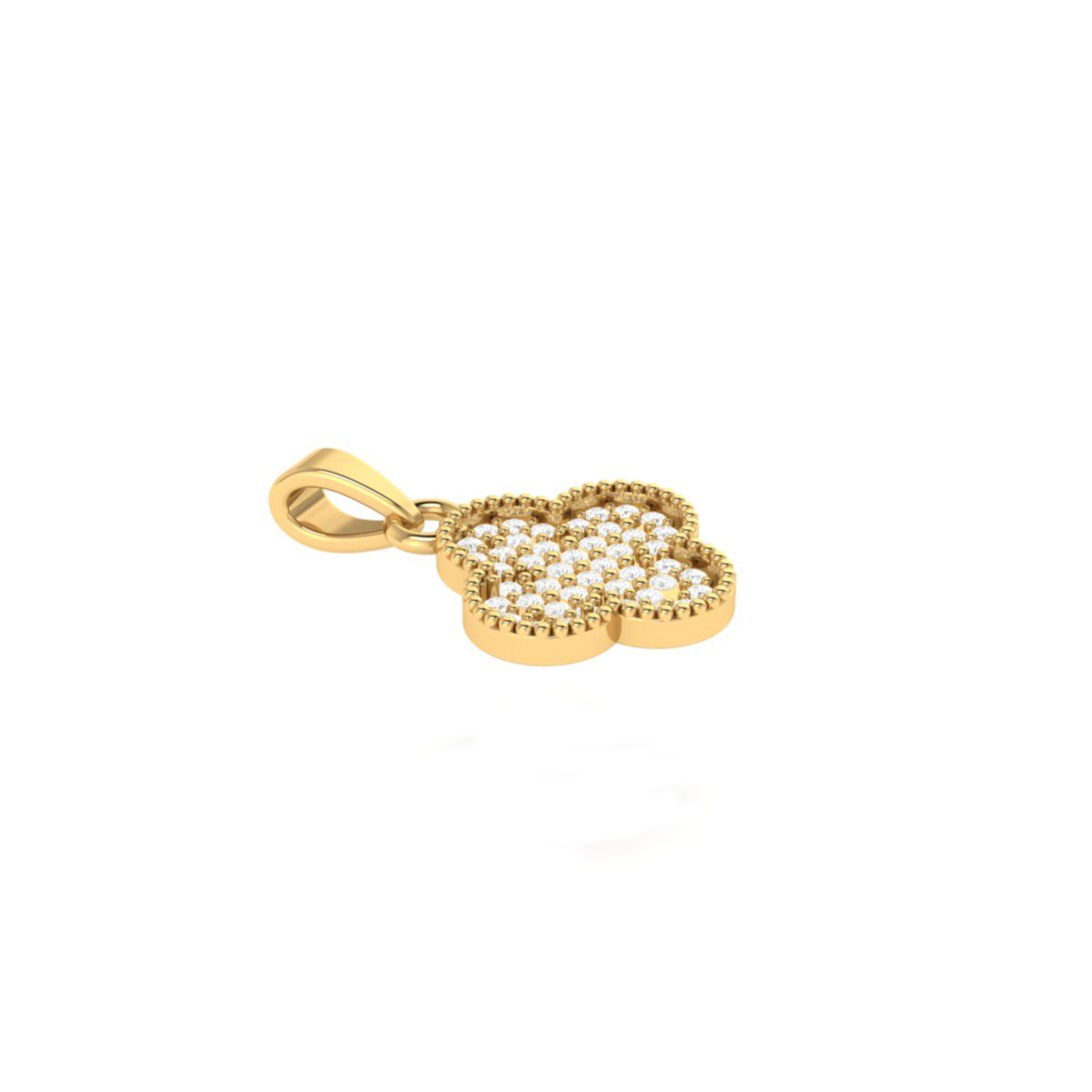 Moissanite Clover Pend...