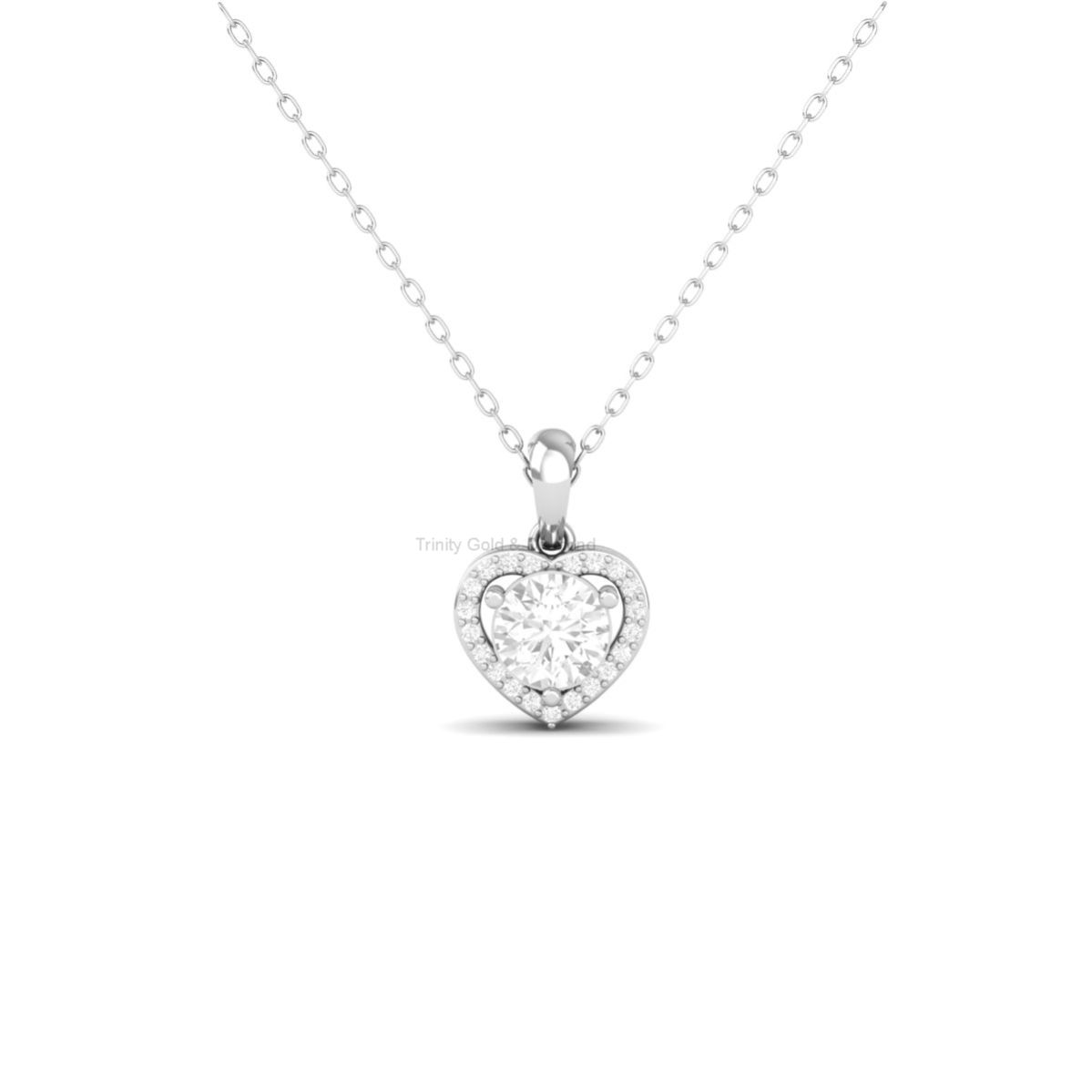 Heart Halo Moissanite ...