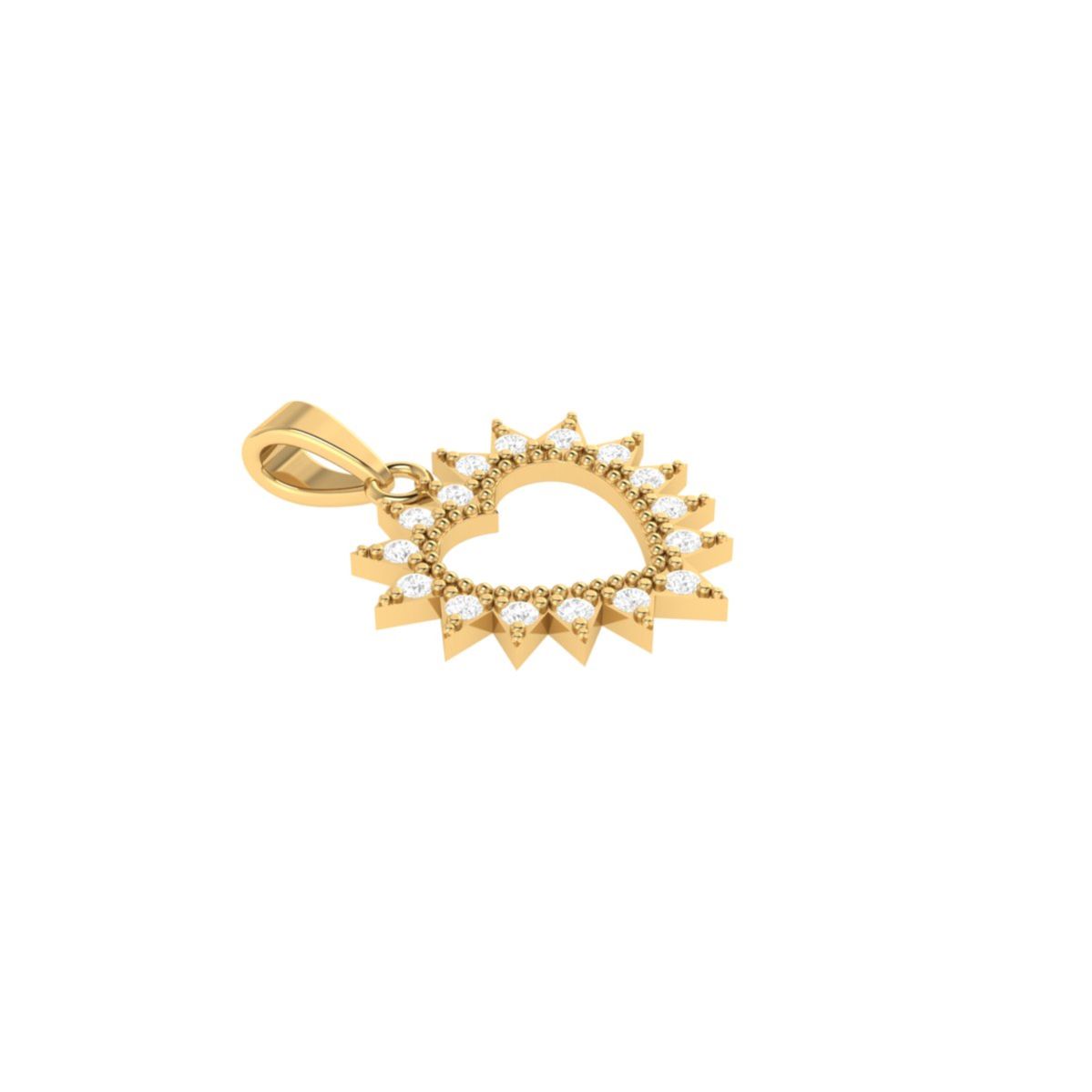 Sunburst Heart Pendant...