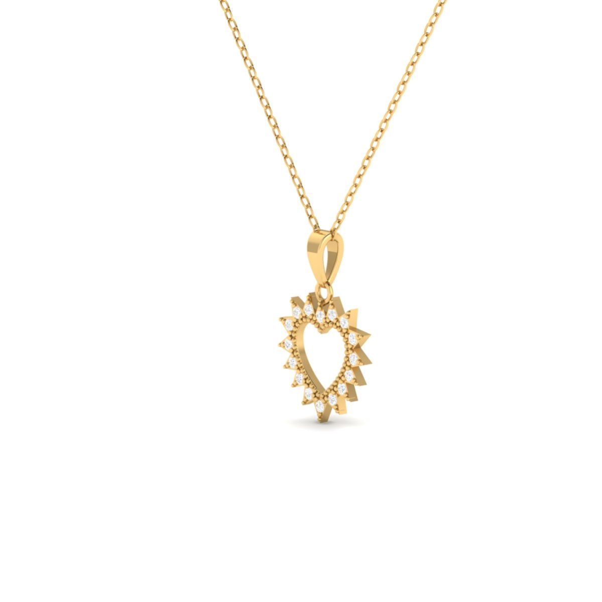Sunburst Heart Pendant...